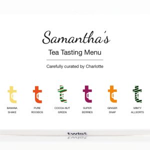 Photo of a personalised Tea Tasting Menu