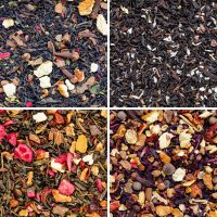 Loose leaf teas from the A Twist On Christmas A5 Tasting Menu