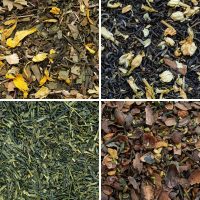 Loose leaf teas from the Green Tea A5 Tasting Menu