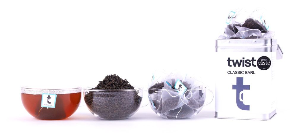Twist Classics: a cup of tea, the loose leaf and the caddy