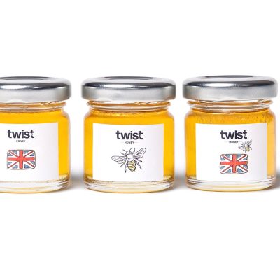 Three jars of Pollards Farm honey